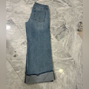 Kut from the Kloth Light Blue Ab Wide Leg Size 12 Women’s Jeans